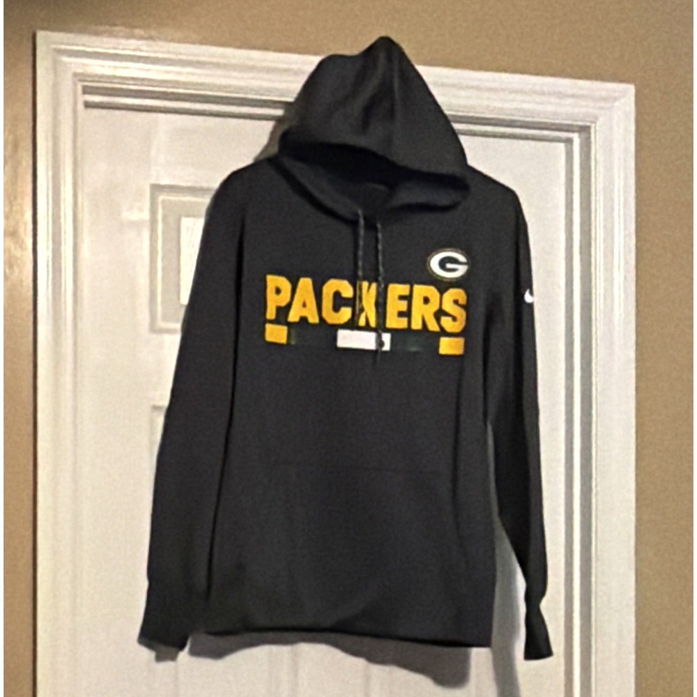 Nike Green Bay Packers NFL On-Field Dri-FIT Pullover Hoodie Sweatshirt M